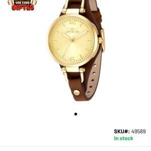 Invicta Women's Gold and Brown Watch